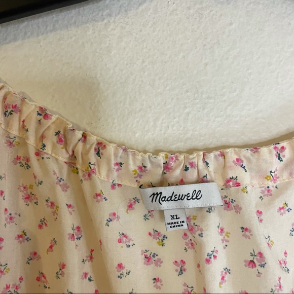 Madewell Shirred Drawstring Tank Top in Bright Buds - Picture 9 of 10